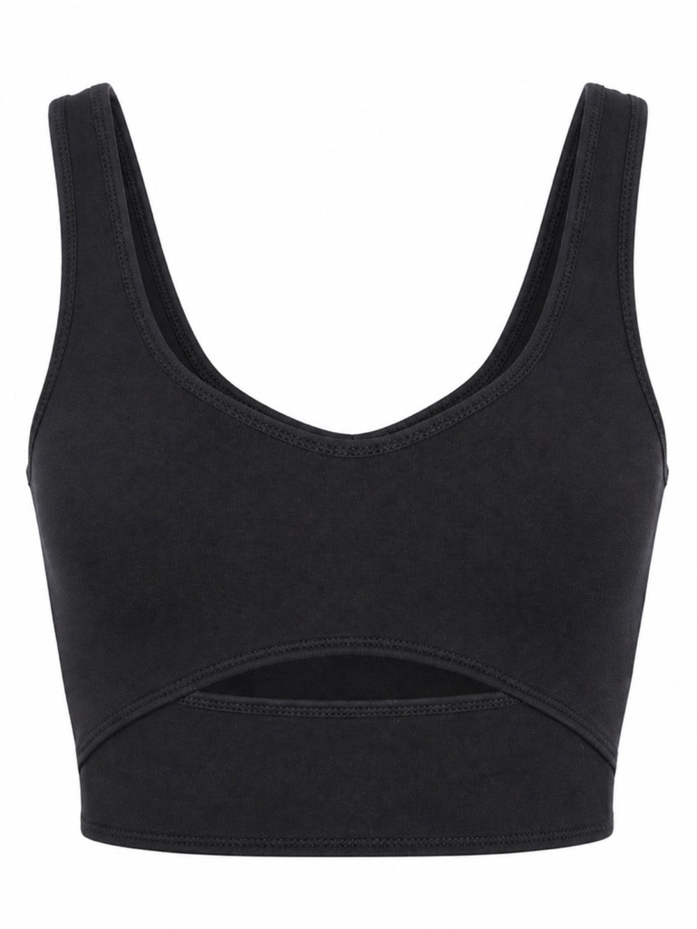 Wilfred Sz S Black Cutout Crop Tank